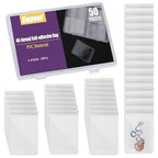 Swpeet 50Pcs 2.36"×3.2" Thick Clear PVC Jewelry Bags, Self Adhesive Portable Travel Jewelry Organizer, Plastic Jewelry Storage Bags, Transparent zipper bags, Anti Tarnish Lock Pouch for Rings Earrings - style: 6×8CM