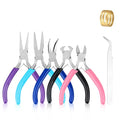 5 Pcs Jewelry Making Pliers Tools,Includes Needle,Round,Chain, Bent & Zipper Pliers for Repair, Wire Wrapping & Crafts DIY Craft Jewelry Making Supplies - style: 5pcs-Mixed Color