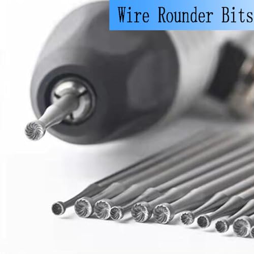 6 Pcs 1.2mm Round Cup Burr - 3/32'' Shank Wire Rounder Bits Jewelry Burs for Lapidary Making - color: 6 Pcs 1.2mm Round Cup Burs