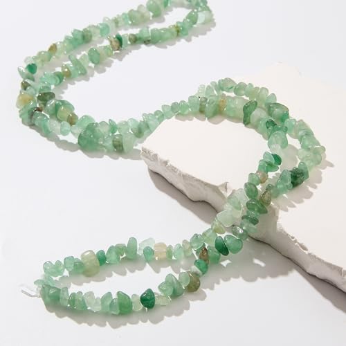 Natural Chip Stone Beads About 200pcs Green Aventurine Stones 5-8mm Irregular Gemstone Healing Crystal Loose Rocks for Bracelet Necklace Earrings Jewelry Making(Green Aventurine) - color: Green Aventurine