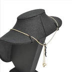 MOOCA 2 Pcs Set Small Linen Covered Wood Jewelry Display Necklace Chain Jewelry Bust Display Holder Stand, Necklaces Mannequin, 7 1/4" Height, Black Linen - color: 4) Black Linen, 2 pieces