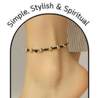 Amazing Gemstone Crystal Anklet Ankle Bracelets for Women - Waterproof Beaded Healing Crystal Anklets, Plus Size Chakra Gemstone Bead Anklet - color: Golden Hematite, style: Hand Knotted