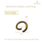 BEADNOVA 8mm Open Jump Rings Copper Jump Rings for Jewelry Making and Keychains (300Pcs) - color: Copper, size: 8mm