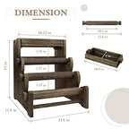 LadyRosian 4 Tier Wooden Bracelet Holder, Bangle Watch Necklace Display Storage Jewelry Holder Stand Display Organizer (Brown-box) - color: Brown 4-Tier Box