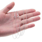 30 Pack Necklace Chains Bulk for Jewelry Making, Selizo Bulk Necklace Chains Silver Plated Cable Chains for Jewelry Making, 1.2 mm (18 Inches) - size: 18 Inches