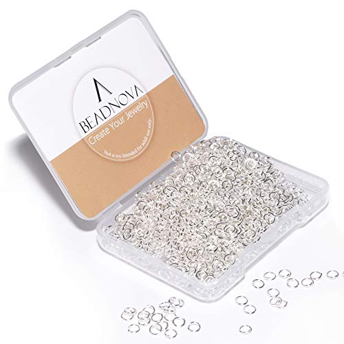 BEADNOVA 4mm Silver Jump Rings for Jewelry Making Open Jump Rings for Keychains and Necklace Repair (300Pcs) - color: 300pcs, size: 4mm
