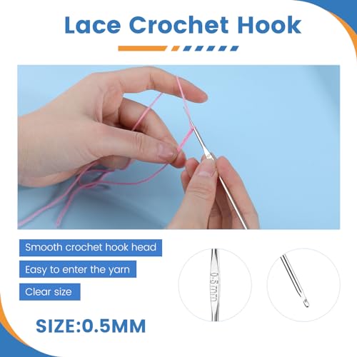 BUTUZE Tatting Shuttle Kit, 5 PCS Plastic Tatting Shuttle with Beading Needles Crochet Hooks Knitting Needles Big Eye Needles Tatting Needles for DIY Hand Lacemaking Craft Tool Weave Yarn Set - size: 5 PCS