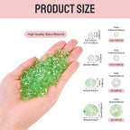 4 Strands Faceted Glass Beads Crystal 3/4/6/8mm Rondelle Transparent Glass Loose Spacer Beads for DIY Bracelet Necklace Wristband Keychain Jewelry Craft Making, Pale Green - color: 3/4/6/8mm-Pale Green