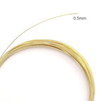 BEADIA 14K Gold Plated Wire 0.5mm 10 Meters Bead Cord for Bracelet Necklace Charm Beading Jewelry Making Findings - size: 0.5mm, style: 14K Gold