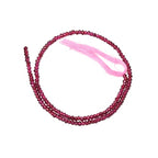 Faceted Garnet Rondelle Beads, Rhodolite Pink Garnet Loose Gemstone Beads for Jewelry Making, 3-3.5 mm Beads, 13 Inches