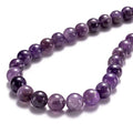BEADIA Natural Amethyst Crystal Stone Round Loose Semi Gemstone Beads for Jewelry Making 8MM 44PCS - color: Amethyst, size: 8mm