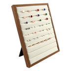 Homeanda Velvet 9 Long Slots Ring Earring Jewelry Display Tray Organizer Holder Jewelry Display Board for Showcase, Counter, Home Use (9 Slot) - style: L-Shape 9 Long Slots