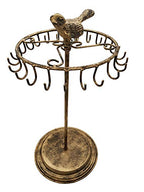 Bird Rotating Necklace Holder Bracelet Stand/Jewelry Organizer/Jewelry Tree,Bronze - color: Bronze