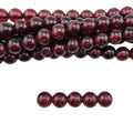 DandS ltd Crackle Lampwork Glass Beads for Jewelry Making, Red Garnet, Vibrant DIY Bracelets, Necklaces, Earrings, Beading Supplies & Craft Kits for Handmade Jewelry, 80pcs 0.39 inch (10mm), #J282-10 - color: Red Garnet