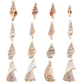 SUNNYCLUE 1 Box 16Pcs 4 Style Electroplate Spiral Seashells Craft Charms Connectors Pendant Conch Shells Charms with Plated Golden Loop Bail for Bracelet Necklace Making Craft Supplies - color: 1 Box 16Pcs Spiral Seashell Charms