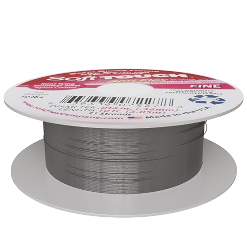 Soft Flex 21 Strand Stringing Wire - Flexible Braided - Fine 0.14 Diameter - Jewelry Making Bead Wire - Satin Silver - style: 10 Feet