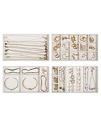 Stackable Jewelry Organizer Trays with Removable Dividers, 4-Tray Beige Jewelry Drawer Organizer Set for Earrings, Necklaces, Rings & Bracelets Gift for Her - size: 4 Layers