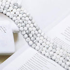 NCB White Matte White Howlite Beads 200pcs 4mm Round Gemstone Beads Spacer Charm Beads Natural Stone Loose Beads for Bracelet Necklace Jewelry Making (Matte White Howlite, 4mm 200Beads) - color: Matte White Howlite, size: 4mm 200Beads