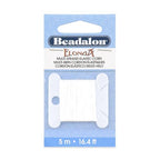 Beadalon Elonga Elastic String for Bracelets 0.3mm 5m White Jewelry Making Cord Strong Stretch Recovery Secure Knots Fits Small Beads Multi Fiber Durable for DIY Jewelry Making Beginners - style: White, 0.3 mm, 5 m
