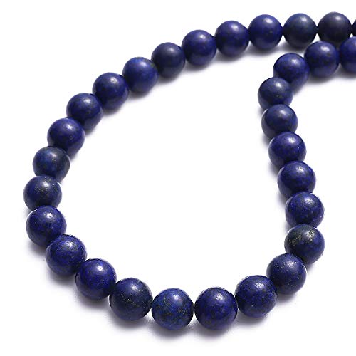 BEADIA Natural Lapis Lazuli Stone Round Loose Semi Gemstone Beads for Jewelry Making 4MM 89PCS - color: Lapis Lazuli, size: 4mm