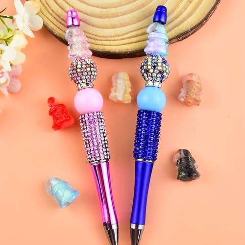 16Pcs Acrylic Ghost Focal Beads for Pens Colorful Ghost Fancy Space Beads for DIY Craft Beadable Pens Keychain Bracelet Necklace Earrings Jewelry Making - color: Ghost