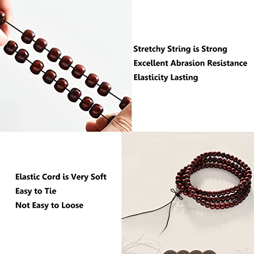 Elastic Cord for Bracelets, 1 mm 330 Feet Durable Bracelet String, Stretch Elastic String for Jewelry Making, Necklaces and Beading White - size: White