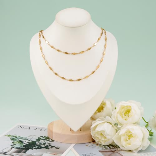 KYUNHOO 4 Meters Long Gold Plated Chain for Jewelry Making Solid Rhombic DIY Jewelry Stainless Steel Bulk Chain on Spool for Crafting Finding Supplies - color: Rhombic Gold