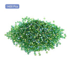 uxcell 1400Pcs Glass Bugle Beads, 1.5x1.5mm Tube Mini Loose Glass Seed Spacer Bead for DIY Earrings Necklaces Bracelets Jewelry Making (Dark Green) - color: Dark Green, size: 1.5x1.5mm