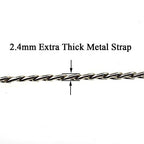 HAHIYO Purse Chain Strap 7.9 inches Bright Silver for Shoulder Cross Body Sling Purse Handbag Clutch Replacement Comfortable Flat 0.4' Wide Enough 2.4mm Extra Thick Metal 1 Pack - size: Bright Silver 7.9 inches