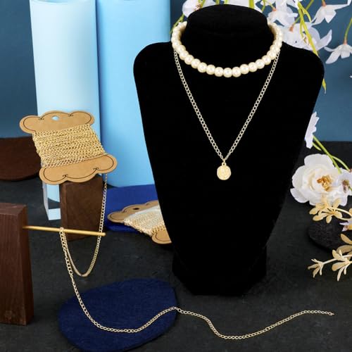 EEE ELECRELIVE 16.4 Feet 14K Gold Filled Curb Chain Soldered Brass Thin Cable Chain Permanent Jewelry for Women Minimalist Necklace Bracelet Making - color: Gold
