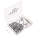 304 Stainless Steel Crimp Beads 1.5mm and End Caps 2.5x5mm Set 200pcs for Jewelry DIY Making and Repairing - color: Crimp Beads and End Caps Set, size: 1.5mm and 2.5x5mm