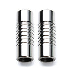 316 Stainless Steel Hole Size 4mm Magnetic Clasp Magnetic Closure Cylinder Shell for Leather Bracelet and Cord 5 Sets - size: Inner Hole Size:4mm