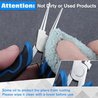 SPEEDWOX 5-Inch Round Nose Pliers for Jewelry Making Mini Wire Looping Pliers Ultra-Precision Round Nose Winding with Tapering and Non-Serrated Jaws for Wire Wrapping, Jump Rings Making, DIY Craft - style: Round Nose Pliers
