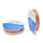Adabele 295 Feet Premium Tarnish Resistant Round Bare Raw Jewelry Copper Wire Beading Wire Spool Bulk (0.5mm/24 Gauge) for DIY Craft Jewelry Making BF287-5 - color: Copper, size: 0.5mm (24 gauge) wire - 2 Rolls