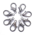 HDSupplies 50 Pieces - Lobster Clasps - Gunmetal Black - 21x12mm w/ 2mm Hole - color: Gunmetal Black, size: 21x12mm