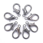 HDSupplies 50 Pieces - Lobster Clasps - Gunmetal Black - 21x12mm w/ 2mm Hole - color: Gunmetal Black, size: 21x12mm