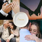 HOME SMILE I Still Do Ring Dish Annniversary Gifts for Women or Wife, Jewelry Dish Holder for Anniversary,Elegant Trinket Tray,Ceramic - style: I Still Do