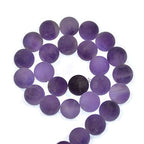 AD Beads Beautiful Natural Matte Gemstone Round Spacer Loose Beads 4-12mm (4mm, 15 Matte Amethyst) - color: 15 Matte Amethyst, size: 4mm