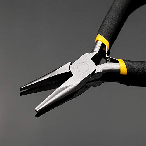 SPEEDWOX Long Nose Pliers 5 Inches Mini Fine Chain Nose Pliers for Hard to Reach Confined Areas Smooth Jaws for Grasping Small Objects Jewelry Making Repairing Beading DIY Tools - size: Long Nose Pliers