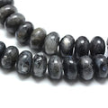 Cheriswelry 75pcs/Strand 8mm Rondelle Natural Labradorite Stone Beads Gemstone Loose Spacer Abacue Beads Charms for DIY Craft Earring Bracelet Necklace Jewelry Making Supplies - color: Natural Labradorite*3