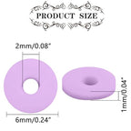 Light Purple Polymer Clay Beads, 6mm Heishi Bead for Jewelry Bracelets Necklace Making 1000PCS - color: Lavender