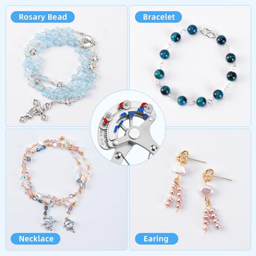 Looper Pliers in One Step for Jewelry Making, 1.5mm-2.25mm-3mm Looping Size, Beading Looper Tool, Wire Looping Pliers for 24-18 Gauge Craft Wire, Patented