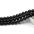 MJDCB Natural Stone Bead Black Onyx Gemstone Loose Beads for Jewelry Making Bracelet Necklace 10mm - color: Black Agate, size: 10mm