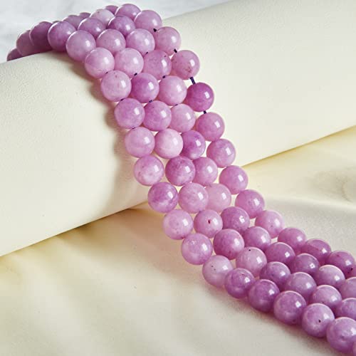 100pcs 10mm Kunzite Beads Natural Gemstone Beads Round Loose Beads for Jewelry Making - color: Kunzite, size: 10mm