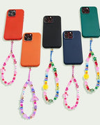 MYCUTEY DIY Keychain ＆ Phone Charm Making Kit with Letter Heart Flower Pony Beads, Craft Supplies for Women Bead Craft Kit to Make Phone Charms Custom Keychains Bracelet & Bag Charm - color: Bag Charm Kit-B