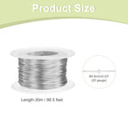HARFINGTON 20 Gauge Aluminum Craft Wire 0.8mm 98.5ft Flexible Bendable Anodized Metal Jewelry Sculpting Wire for Jewelry Making Modelling Craft DIY, Silver Tone - color: Silver Tone, size: 30M x 0.8mm