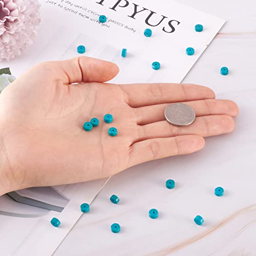 Craftdady 127Pcs Heishi Coin Natural Howlite Beads 6mm Tiny Flat Round Disc Spacer Beads Healing Chakra Loose Beads for Jewelry Bracelet Necklace Earring - color: Howlite, size: 6mm