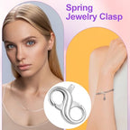 Pndeyo 925 Sterling Silver Lobster Claw Clasps, Hypoallergenic Necklace Enhancer Shortener, Double Opening Spring Rings Clasp Connector Carabiner for Bracelet Anklet Jewelry Making - color: Silver-1pc-0.51"×0.35"