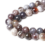 10MM 36PCS AAA Natural Botswana Sardonyx Agate Gemstone Beads for Jewelry Making Crystal Energy Stone Healing Power DIY Bracelet Necklace 15" (Botswana Sardonyx Agate, 10mm) - color: Botswana Sardonyx Agate, size: 10mm