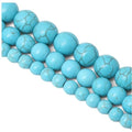 Adabele 225pcs Natural Blue Magnesite Gemstone 8mm Imitated Turquoise Round Loose Beads Gem Stone Spacer Bulk for Craft Jewelry Making GR-D8 - color: Round/Blue, size: 8mm Round (225pcs/5 Strands)